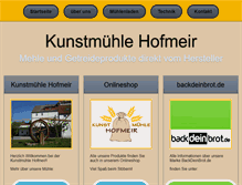 Tablet Screenshot of kunstmuehle.de